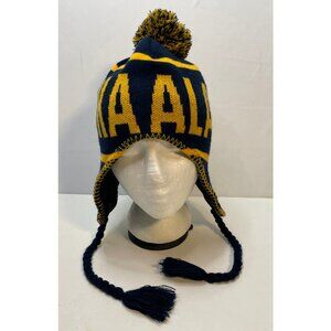 Alaska beanie hat cap adult 10" knit ski ear flaps pom pom black